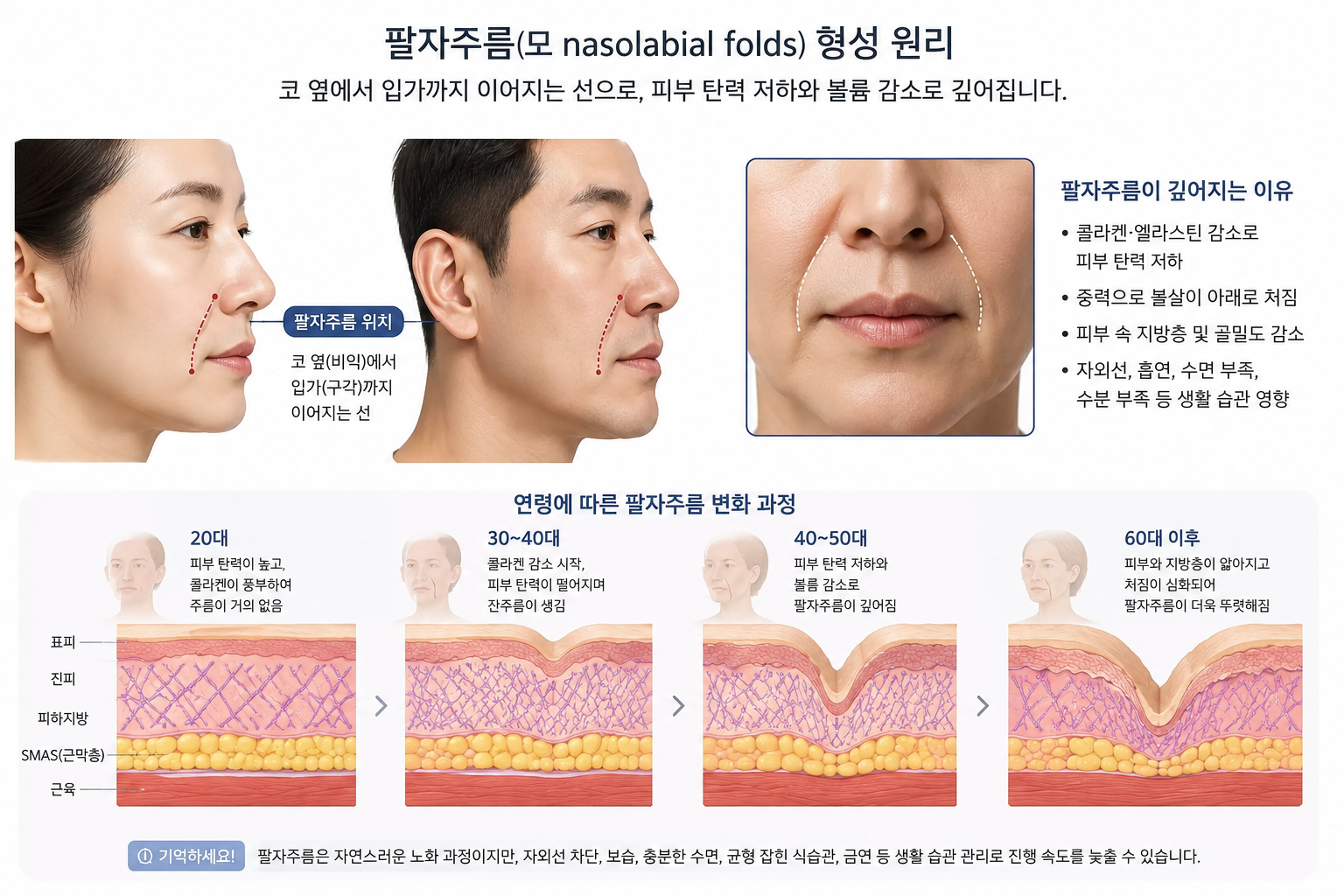 팔자주름의 형성원리