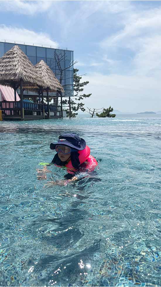 여수라테라스리조트-워터파크후기-바다보이는수영장