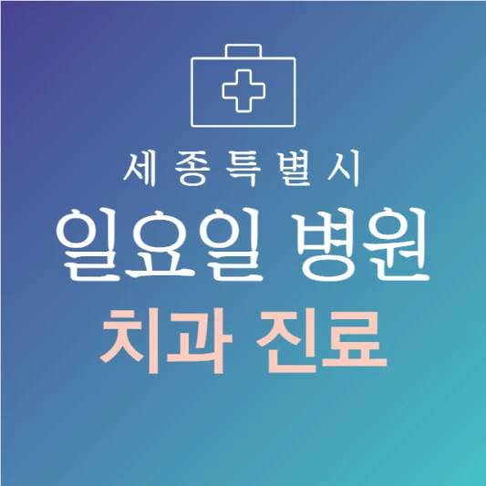 세종시-일요일-치과-문여는곳-주말에-진료하는-세종시-24시간-치과-병원