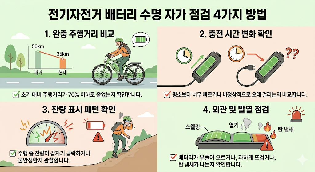 전기자전거 배터리 수명 확인 방법