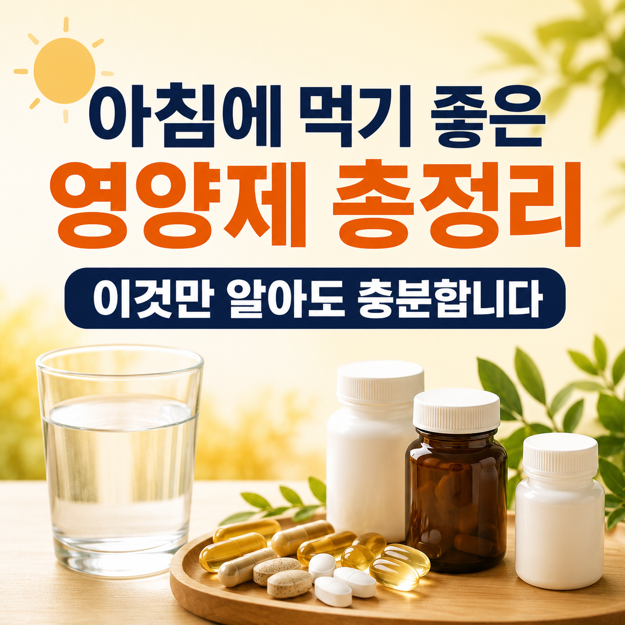 아침에 먹기 좋은 영양제