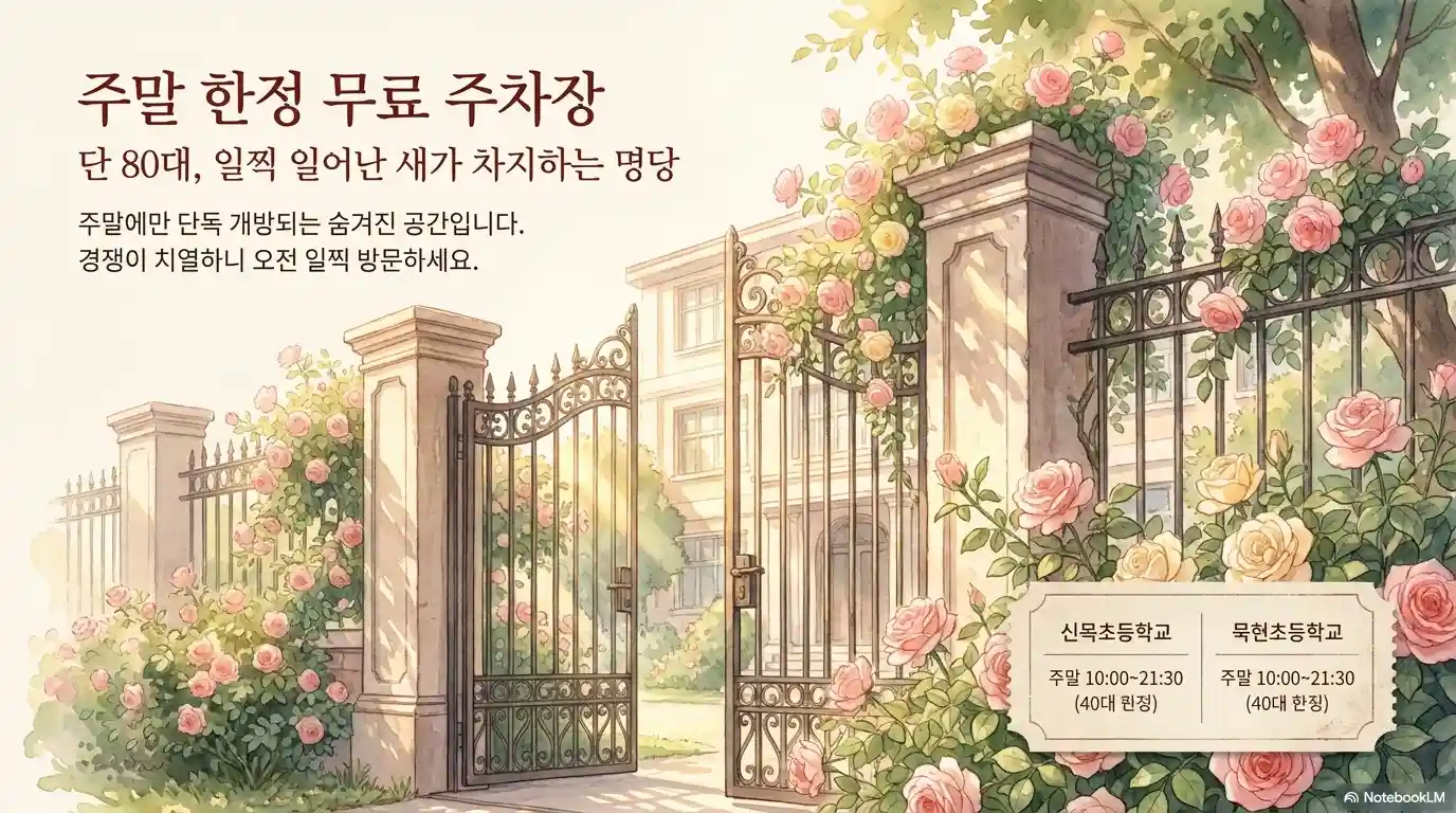 중랑 장미축제 주차장 주말 한정 무료 주차장