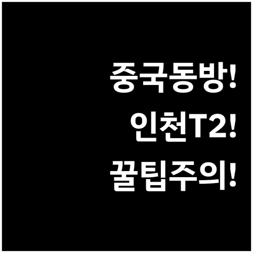 중국동방항공 인천공항 터미널 T2 이..