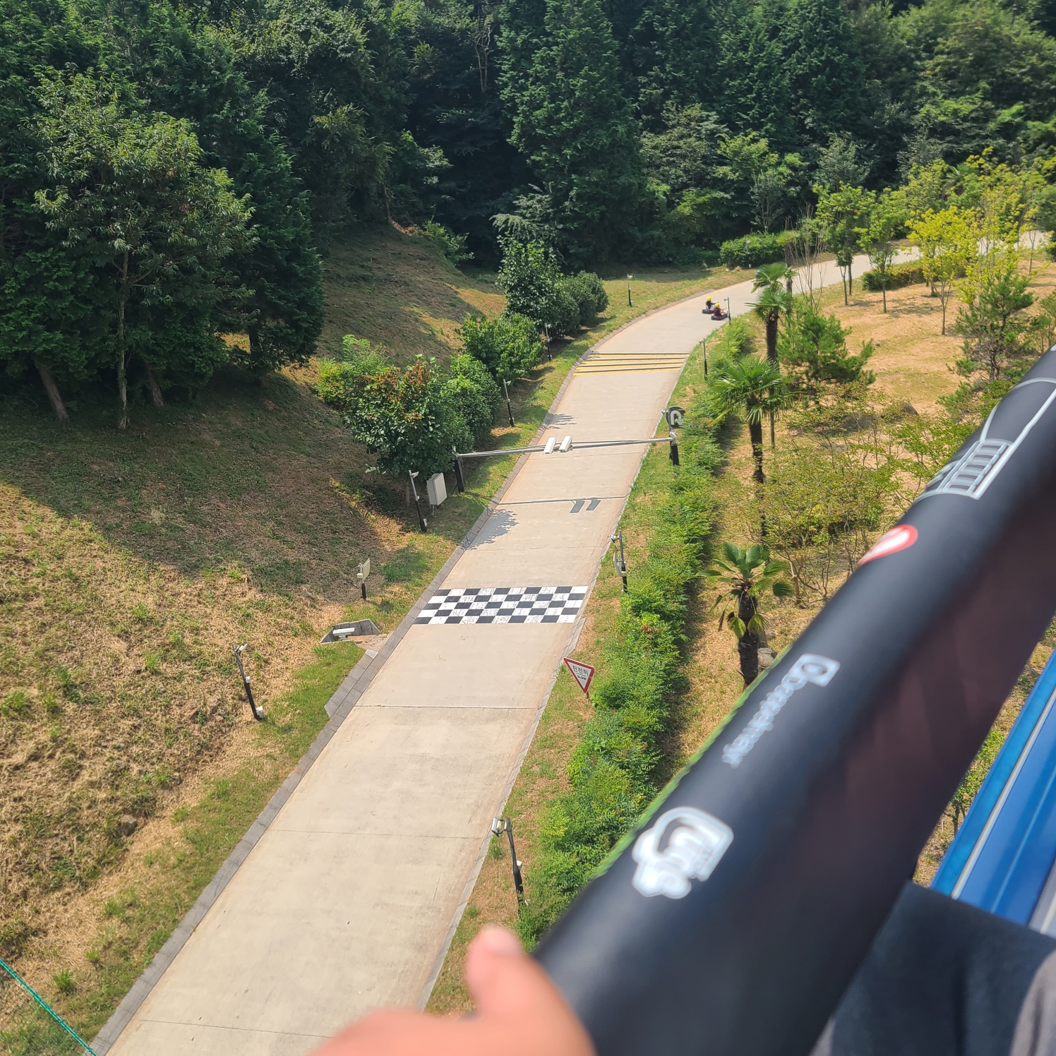 통영 루지 리프트위에서 본 모습