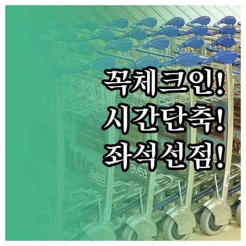 KLM 네덜란드항공 체크인 시간과 좌..