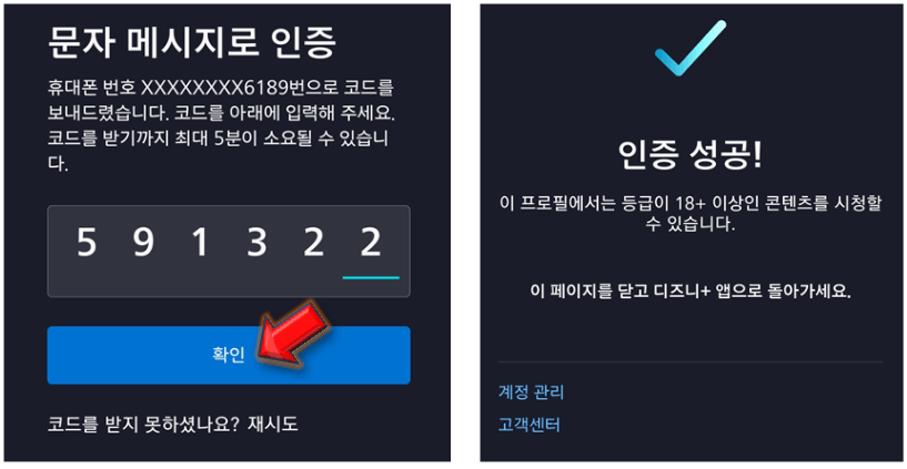 디즈니-플러스-성인-인증-완료