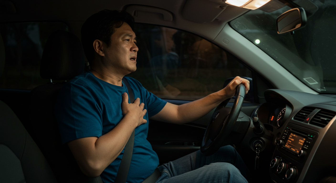 30대 남성 운전중 협심증 초기증상 나타난 예시 1