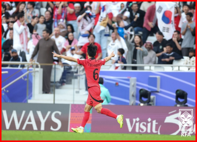 황인범 동점골 후 장면(대한축구협회)