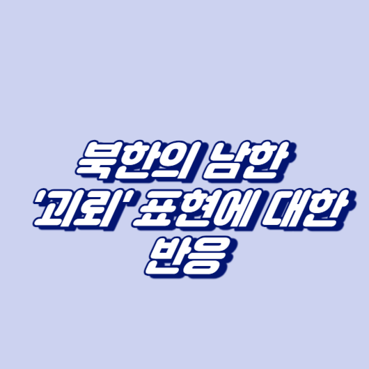 북한의 남한 '괴뢰' 표현에 대한 반응