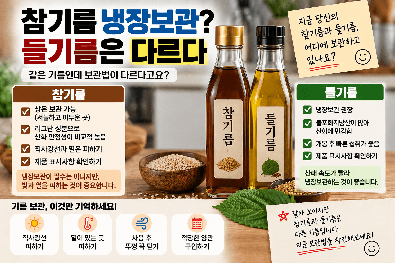 참기름,들기름