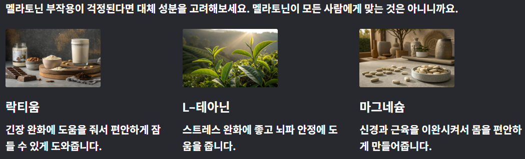 멜라토닌 영양제 효능 부작용