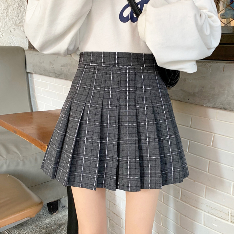 스티치 속바지 세트 체크 테니스 스커트 치마바지