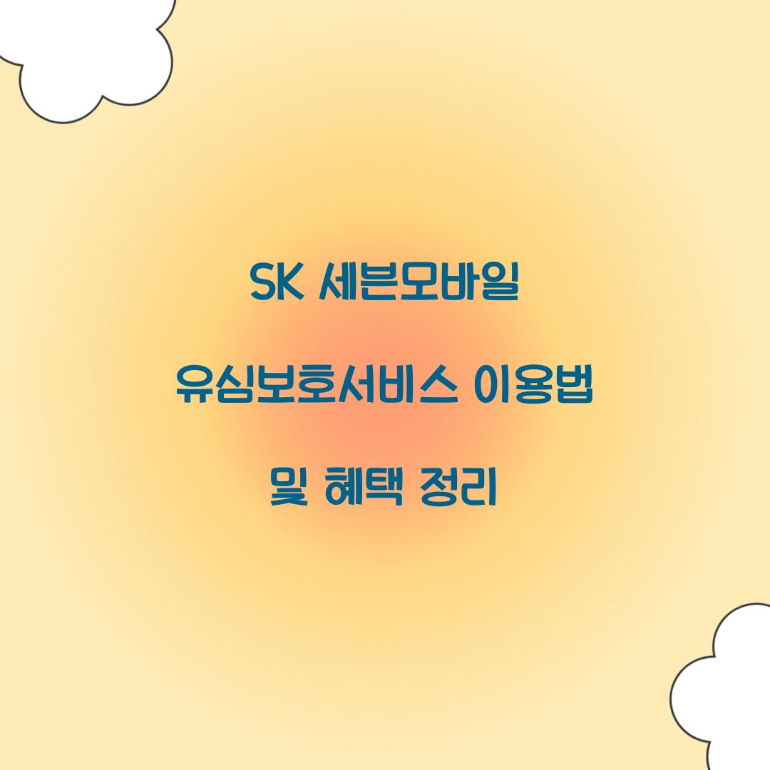 SK 세븐모바일 유심보호서비스