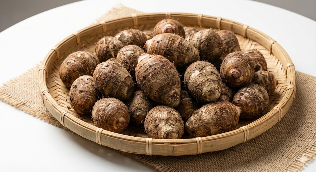 끈적한 '뮤신' 성분이 위벽을 보호하고, 천연 멜라토닌이 풍부해 심신 안정에 탁월한 토란