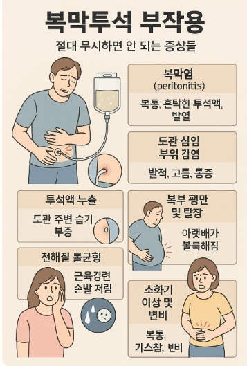 복막투석 중 절대 무시해서는 안 되는 부작용 증상과 대처법