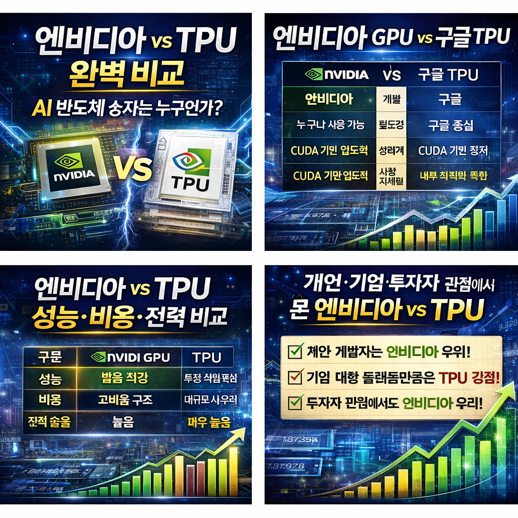 엔비디아 vs TPU 완벽 비교｜AI 반도체 승자는 누구인가? 반드시 알아야 할 핵심 정리