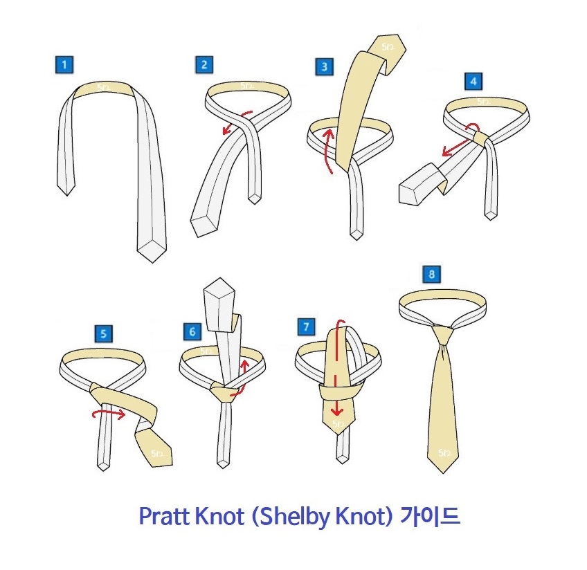 프랫 매듭 (Pratt/Shelby Knot) 순서
