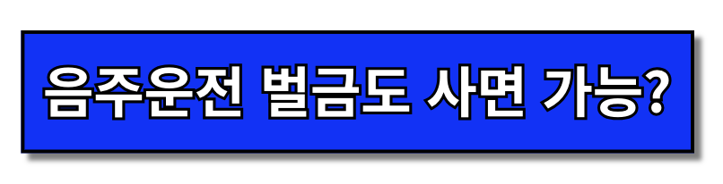 음주운전벌금 기준 조회 분할납부 사면(+김호중)