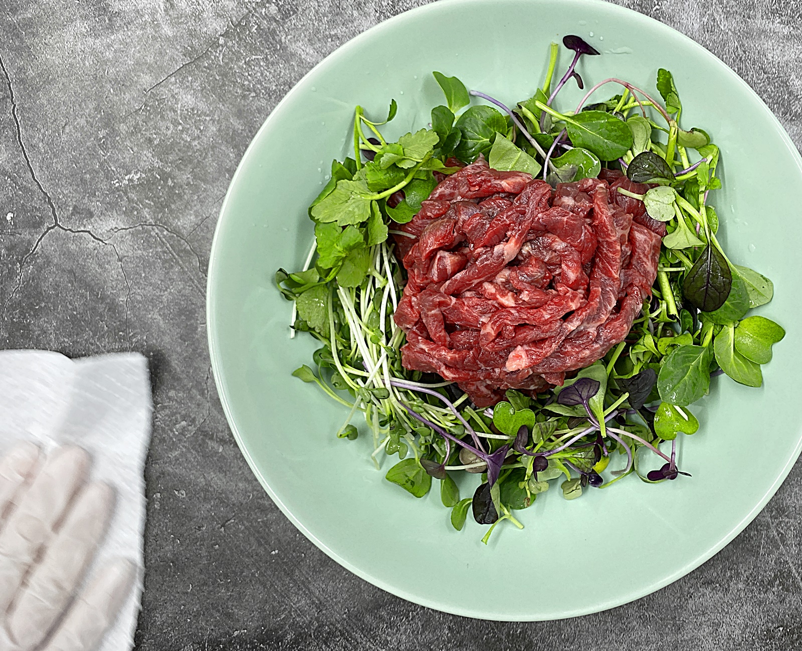 육회 비빔밥 준비