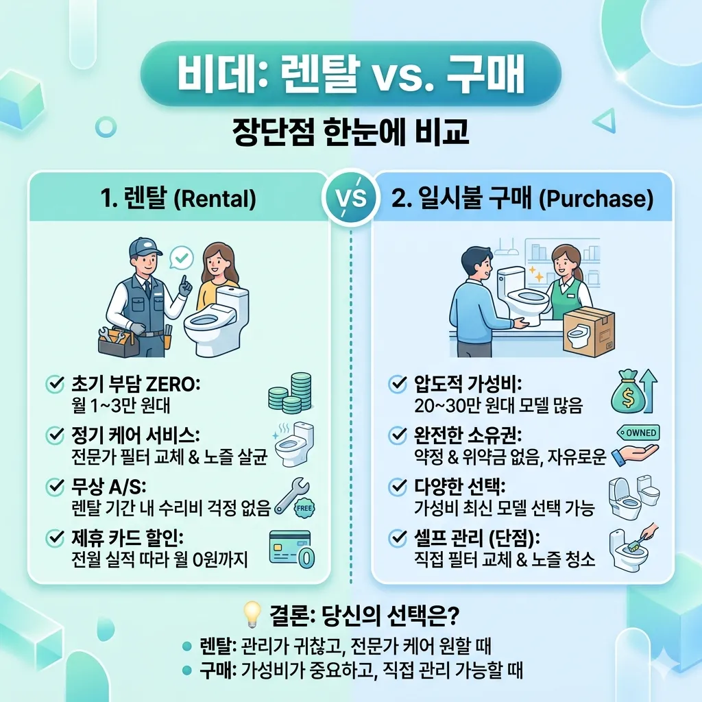 렌탈 비데 vs 일시불 구매
