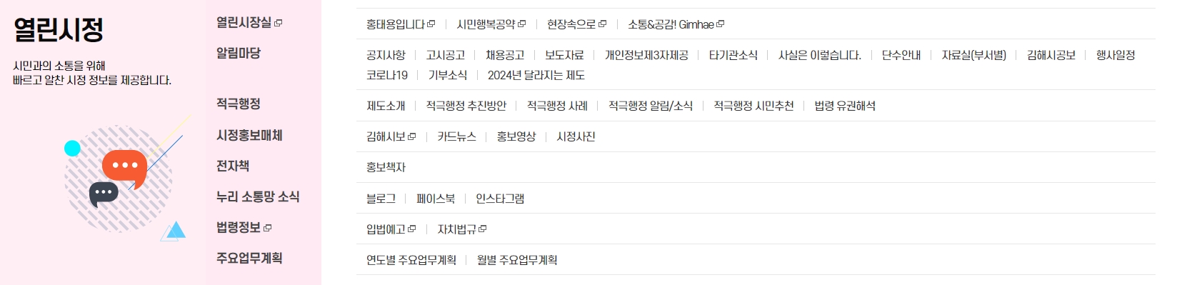 투명한 예산 내역과 정보 공개 자료를 확인하는 화면