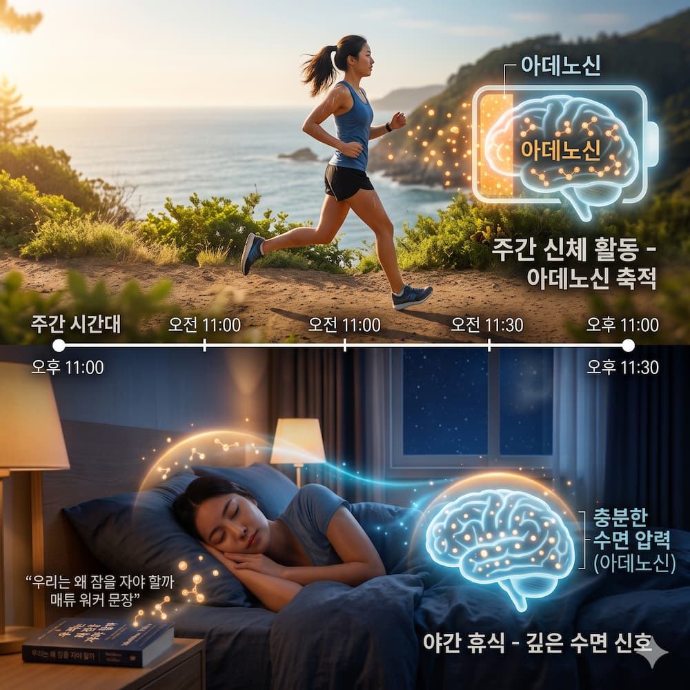 낮의 땀방울이 밤의 수면제가 되는 원리