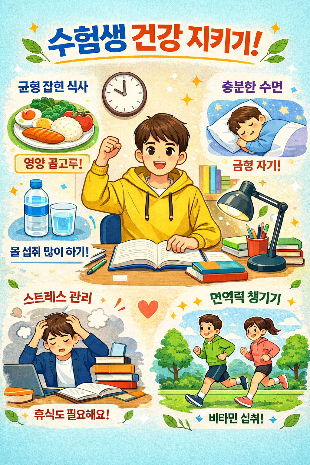 수험생 건강 관련 사진