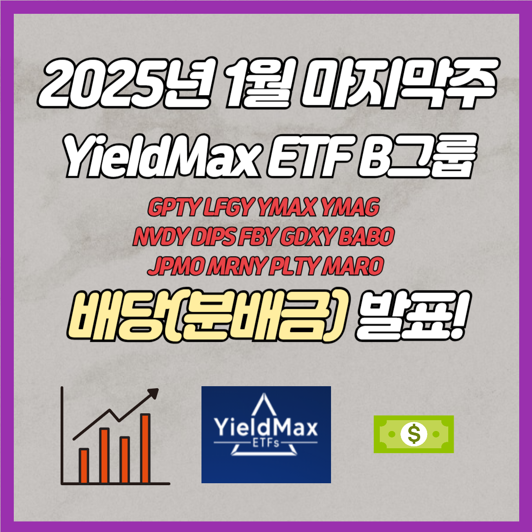 1월 마지막 주 일드맥스 배당발표