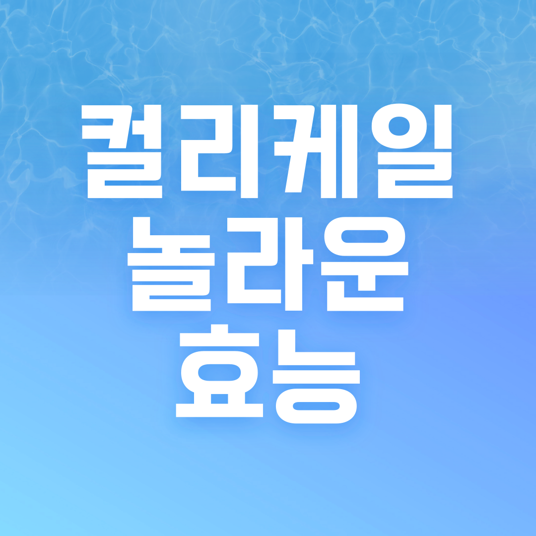 컬리케일 효능