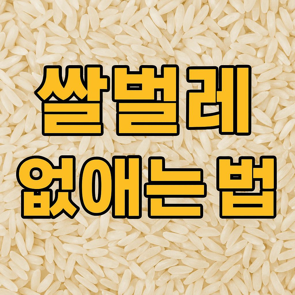 쌀벌레 없애는 방법