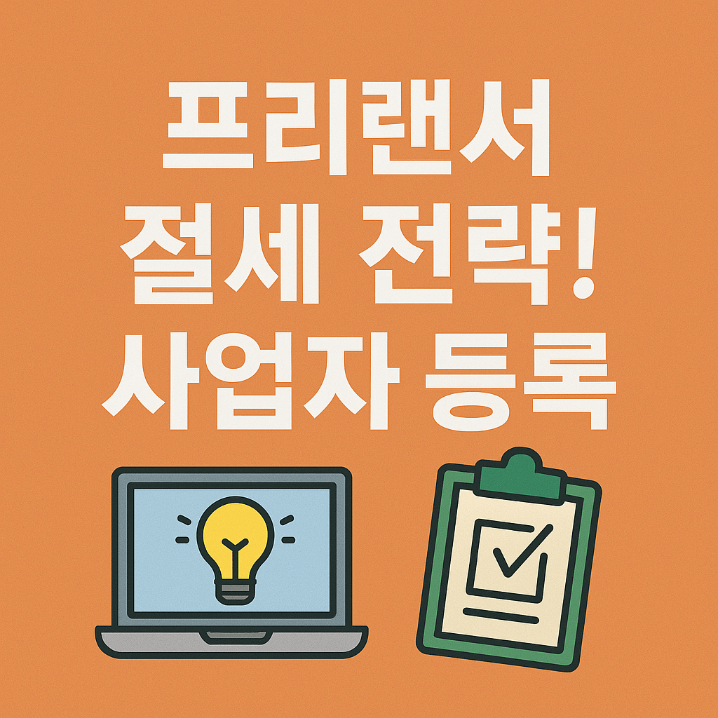 프리랜서 절세전략 사업자등록