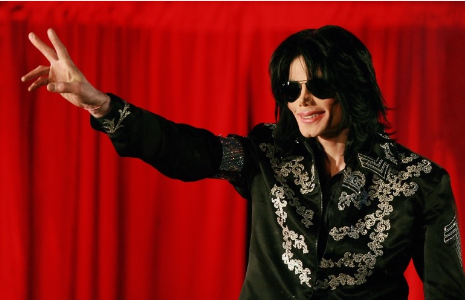 v 표시하는 마이클잭슨