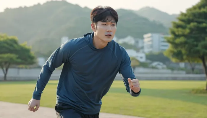 가벼운 운동으로 체력을 유지하며 생존율 향상을 기대하는 장면