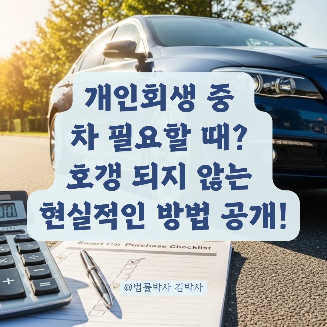개인회생 중 내 차 마련, 장기렌트 vs 할부 vs 현금구매 승자는?