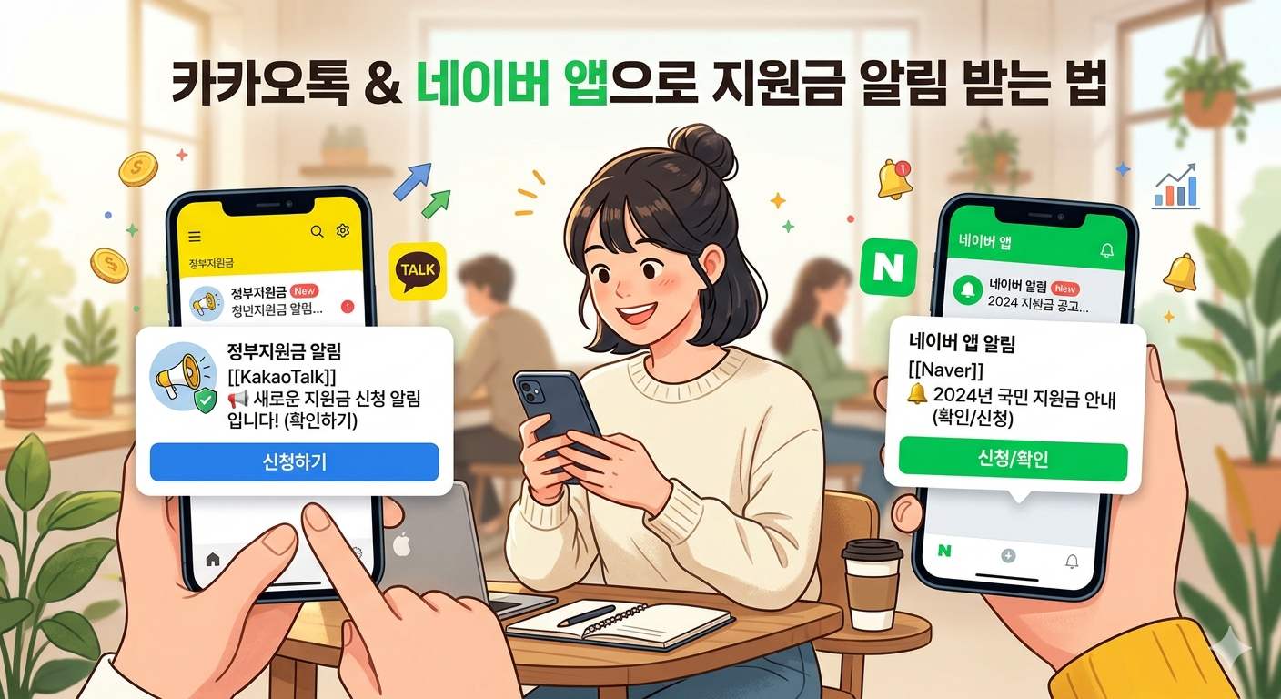 카카오톡, 네이버 앱으로 숨은 지원금 알림받는 법