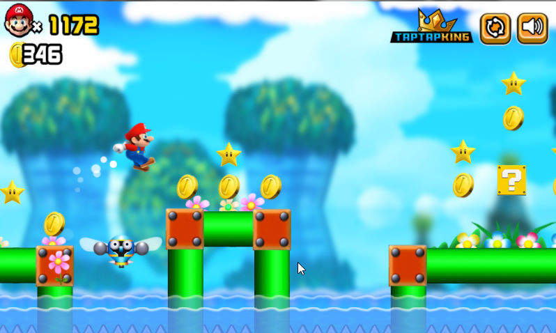 슈퍼 마리오브라더스 라이더스 플레이화면