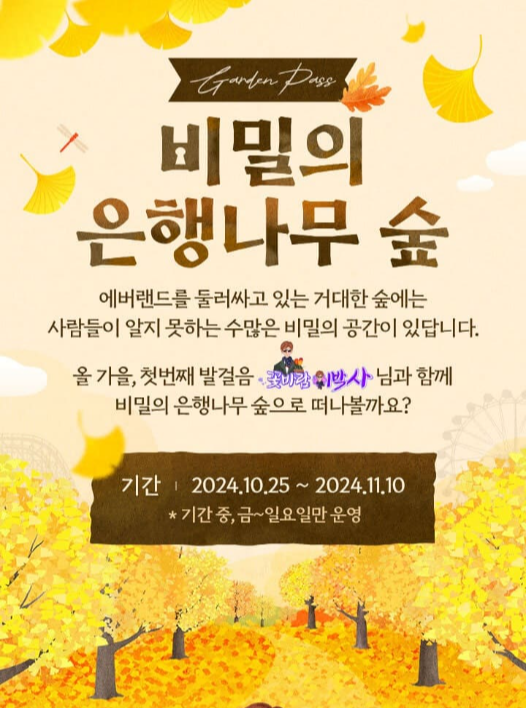 에버랜드 비밀의 은행나무숲