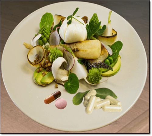 샐러드와 종합비타민