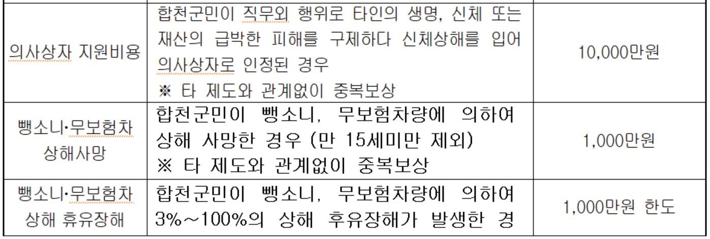 합천군 군민안전보험