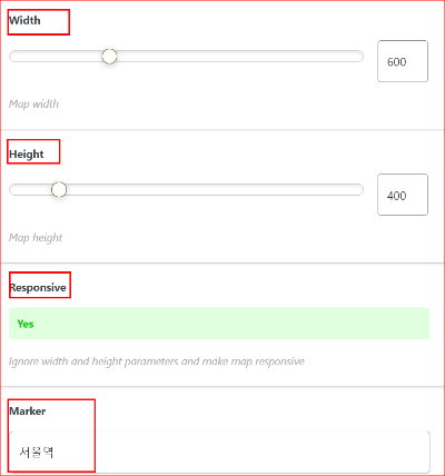 지도 옵션 지정