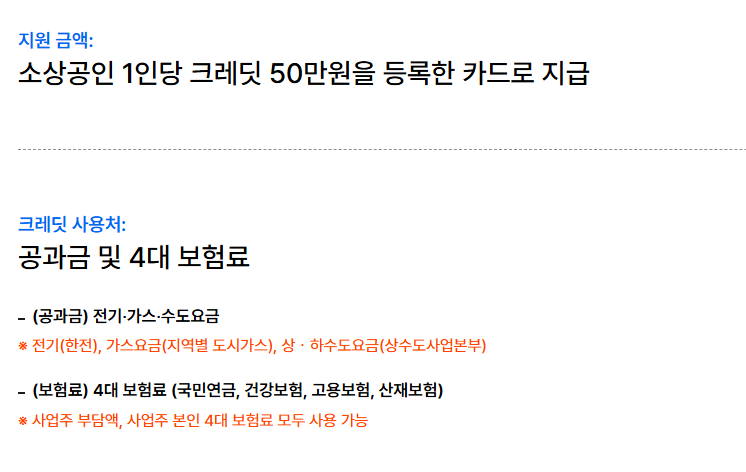 소상공인 크레딧 지급