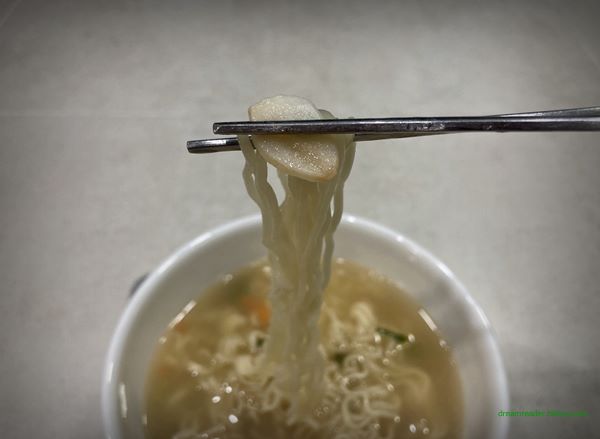 풀무원 백면 라면 2022년 12월 ~ 2023년 4월 조리 후 면