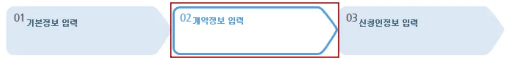 확정일자-
상단 중간 빨간테두리 안 파란 오각형 테두리 안 파른글씨 02 계약정보 입력