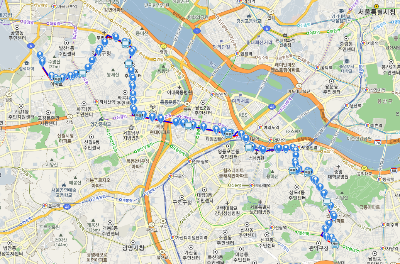 650번 버스 노선도