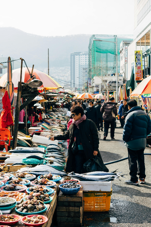 부산의 자갈치 시장