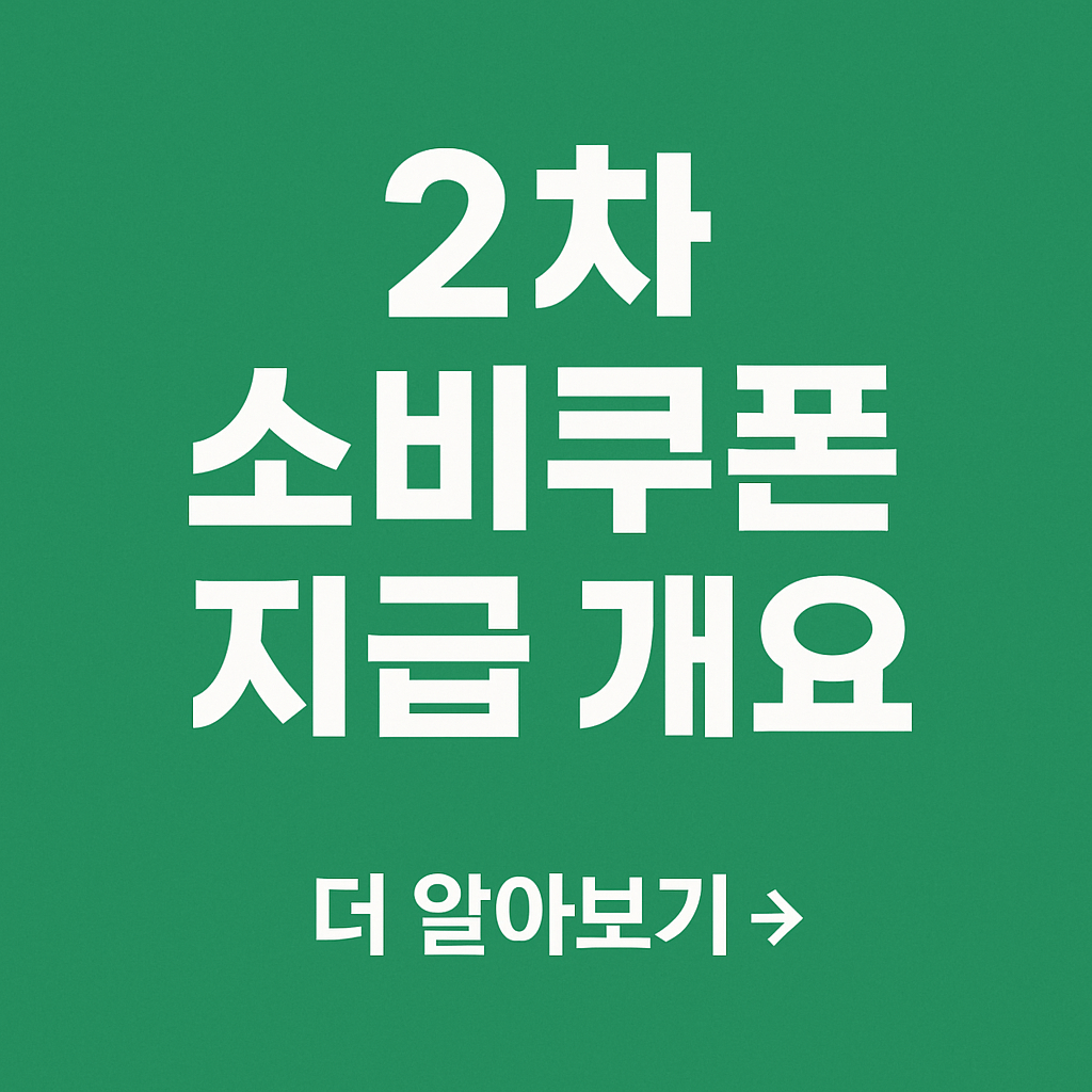 2차 소비쿠폰 지급개요