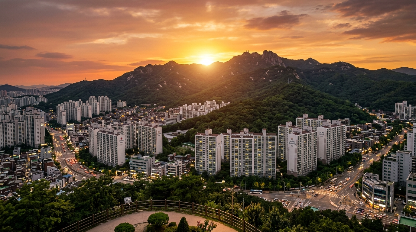관악산과 어우러진 사당동의 주거 풍경