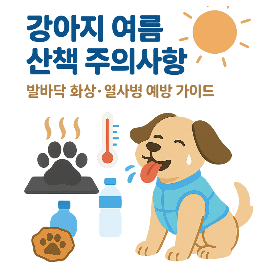 강아지 발바닥 화상, 열사병을 막기 위한 여름 산책법을 소개합니다.