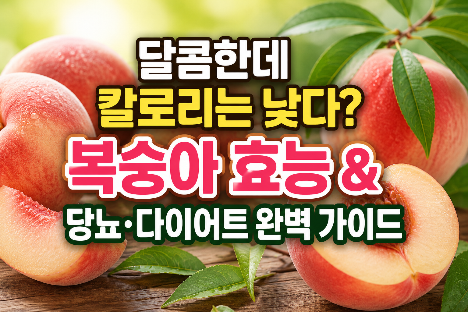 복숭아 칼로리와 당뇨 환자 섭취량 가이드