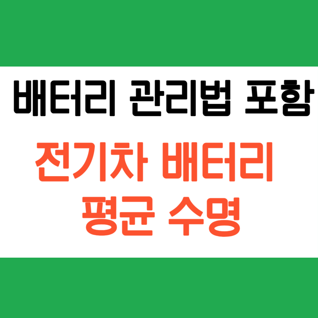 전기차 배터리 평균 수명